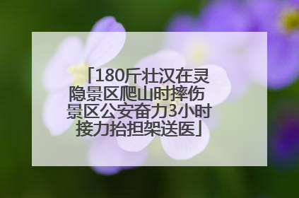 180斤壮汉在灵隐景区爬山时摔伤 景区公安奋力3小时接力抬担架送医