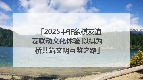 2025中非象棋友谊赛联动文化体验 以棋为桥共筑文明互鉴之路
