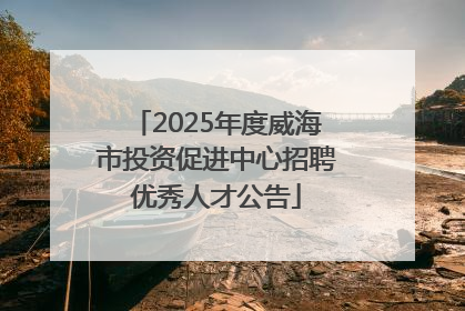 2025年度威海市投资促进中心招聘优秀人才公告