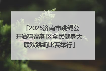 2025济南市跳绳公开赛暨高新区全民健身大联欢跳绳比赛举行