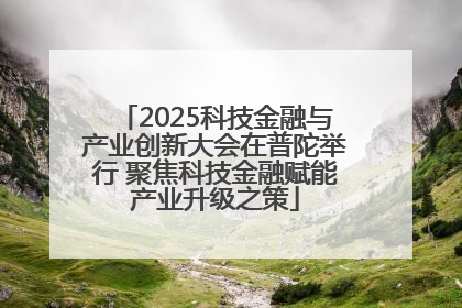 2025科技金融与产业创新大会在普陀举行 聚焦科技金融赋能产业升级之策
