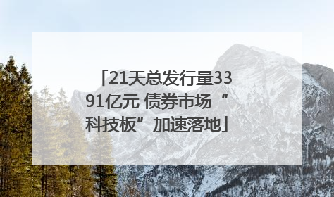 21天总发行量3391亿元 债券市场“科技板”加速落地