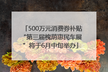 500万元消费券补贴 “第三届槐荫惠民车展”将于6月中旬举办