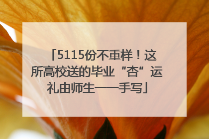 5115份不重样！这所高校送的毕业“杏”运礼由师生一一手写