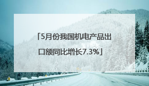 5月份我国机电产品出口额同比增长7.3%