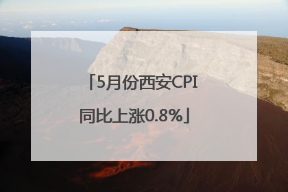 5月份西安CPI同比上涨0.8%
