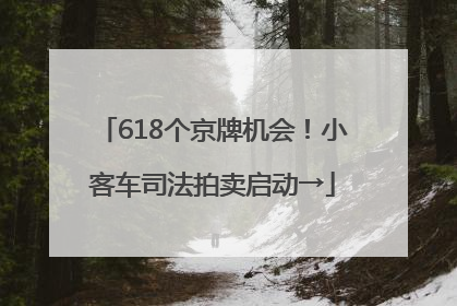 618个京牌机会！小客车司法拍卖启动→