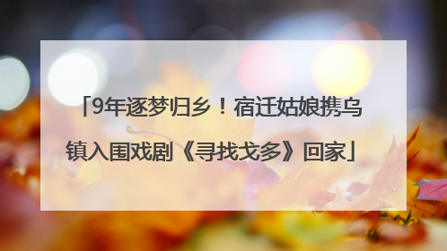 9年逐梦归乡！宿迁姑娘携乌镇入围戏剧《寻找戈多》回家